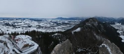 Archiv Foto Webcam Pfronten: Blick von der Burgruine Falkenstein 13:00