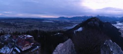 Archiv Foto Webcam Pfronten: Blick von der Burgruine Falkenstein 06:00