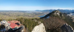 Archiv Foto Webcam Pfronten: Blick von der Burgruine Falkenstein 13:00