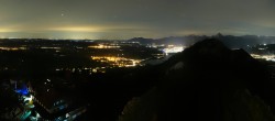 Archiv Foto Webcam Pfronten: Blick von der Burgruine Falkenstein 23:00