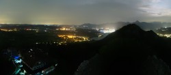 Archiv Foto Webcam Pfronten: Blick von der Burgruine Falkenstein 23:00
