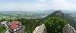Archiv Foto Webcam Pfronten: Blick von der Burgruine Falkenstein 11:00