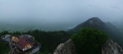Archiv Foto Webcam Pfronten: Blick von der Burgruine Falkenstein 19:00