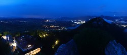 Archiv Foto Webcam Pfronten: Blick von der Burgruine Falkenstein 21:00