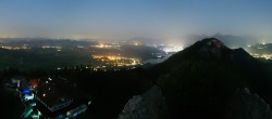 Archiv Foto Webcam Pfronten: Blick von der Burgruine Falkenstein 23:00