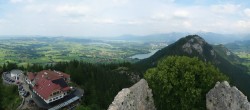 Archiv Foto Webcam Pfronten: Blick von der Burgruine Falkenstein 15:00