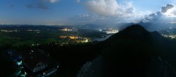 Archiv Foto Webcam Pfronten: Blick von der Burgruine Falkenstein 23:00