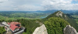 Archiv Foto Webcam Pfronten: Blick von der Burgruine Falkenstein 15:00