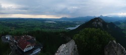 Archiv Foto Webcam Pfronten: Blick von der Burgruine Falkenstein 19:00