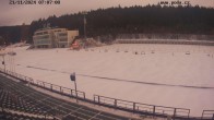 Archiv Foto Webcam Biathlon Arena Nové Město - Blick zum Schießstand 06:00