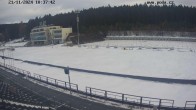 Archiv Foto Webcam Biathlon Arena Nové Město - Blick zum Schießstand 09:00