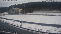 Archiv Foto Webcam Biathlon Arena Nové Město - Blick zum Schießstand 11:00