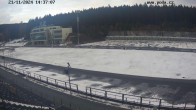 Archiv Foto Webcam Biathlon Arena Nové Město - Blick zum Schießstand 13:00