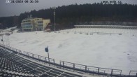 Archiv Foto Webcam Biathlon Arena Nové Město - Blick zum Schießstand 07:00