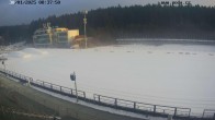 Archiv Foto Webcam Biathlon Arena Nové Město - Blick zum Schießstand 07:00