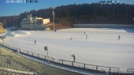 Archiv Foto Webcam Biathlon Arena Nové Město - Blick zum Schießstand 07:00