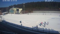 Archiv Foto Webcam Biathlon Arena Nové Město - Blick zum Schießstand 11:00