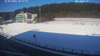 Archiv Foto Webcam Biathlon Arena Nové Město - Blick zum Schießstand 13:00