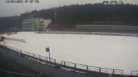 Archiv Foto Webcam Biathlon Arena Nové Město - Blick zum Schießstand 06:00