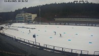 Archiv Foto Webcam Biathlon Arena Nové Město - Blick zum Schießstand 09:00