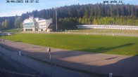 Archiv Foto Webcam Biathlon Arena Nové Město - Blick zum Schießstand 17:00