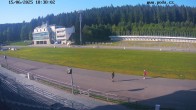 Archiv Foto Webcam Biathlon Arena Nové Město - Blick zum Schießstand 17:00