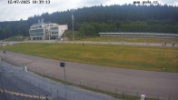 Archiv Foto Webcam Biathlon Arena Nové Město - Blick zum Schießstand 09:00