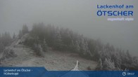 Archived image Webcam View from Hüttenkogel in Lackenhof, Lower Austria 08:00