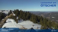 Archived image Webcam View from Hüttenkogel in Lackenhof, Lower Austria 08:00