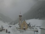 Archiv Foto Webcam Vent - Blick zur Kirche und den Stubaier Alpen 15:00