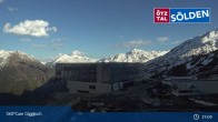 Archiv Foto Webcam Sölden: Bergstation Giggijochbahn 19:00