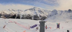 Archiv Foto Webcam La Plagne - Bergstation Sessellift Bijolin 13:00