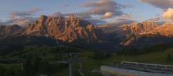 Archiv Foto Webcam Alta Badia: Ausblick von der Bioch Hütte 19:00