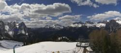 Archived image Webcam Pozza di Fassa: Panoramic view Dolomites 13:00