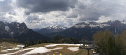 Archived image Webcam Pozza di Fassa: Panoramic view Dolomites 13:00