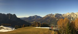 Archived image Webcam Pozza di Fassa: Panoramic view Dolomites 09:00