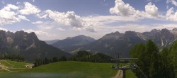 Archived image Webcam Pozza di Fassa: Panoramic view Dolomites 13:00