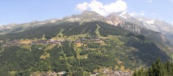 Archived image Webcam Peisey Vallandry - Aerial cableway Vanoise Express 13:00