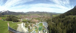 Archived image Webcam ski jumping area, Oberstdorf 09:00