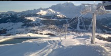 Archiv Foto Webcam Les Saisies - Bergstation Sessellift Bisanne 07:00