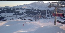 Archiv Foto Webcam Les Saisies - Bergstation Sessellift Bisanne 07:00