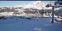 Archiv Foto Webcam Les Saisies - Bergstation Sessellift Bisanne 15:00