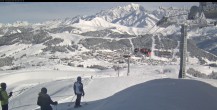 Archiv Foto Webcam Les Saisies - Bergstation Sessellift Bisanne 11:00