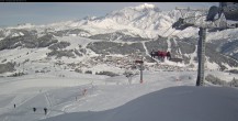 Archiv Foto Webcam Les Saisies - Bergstation Sessellift Bisanne 13:00