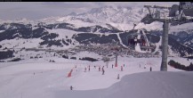 Archiv Foto Webcam Les Saisies - Bergstation Sessellift Bisanne 13:00