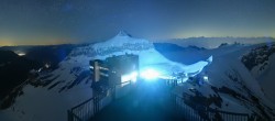 Archiv Foto Webcam Peak Walk Hängebrücke Glacier 3000 23:00
