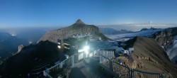Archiv Foto Webcam Peak Walk Hängebrücke Glacier 3000 23:00
