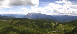 Archiv Foto Webcam Tauplitz: Blick Bergstation Schneiderkogel 13:00
