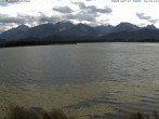 Archived image Webcam at Hopfen am See: Restaurant Fischerhütte 15:00