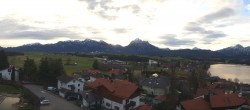 Archived image Webcam Hopfensee - View to Reutte-Hahnenkamm ski resort 07:00